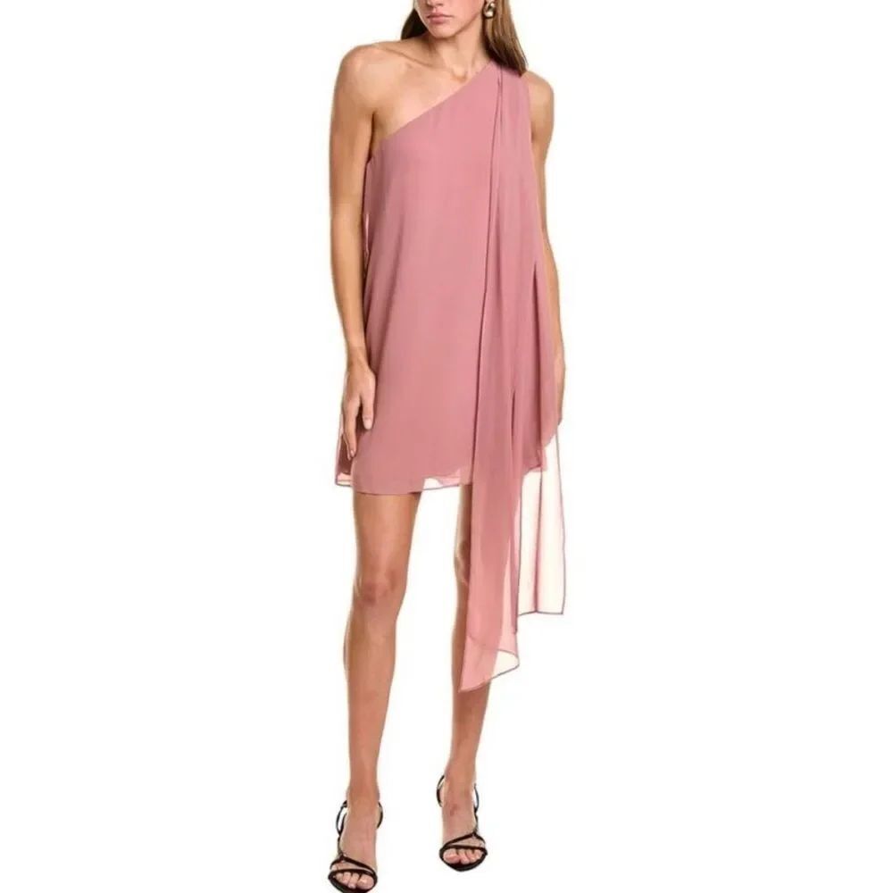 AMANDA UPRICHARD | NEW Elisa One-Shoulder Chiffon Dress in Sienna Women’s Size M